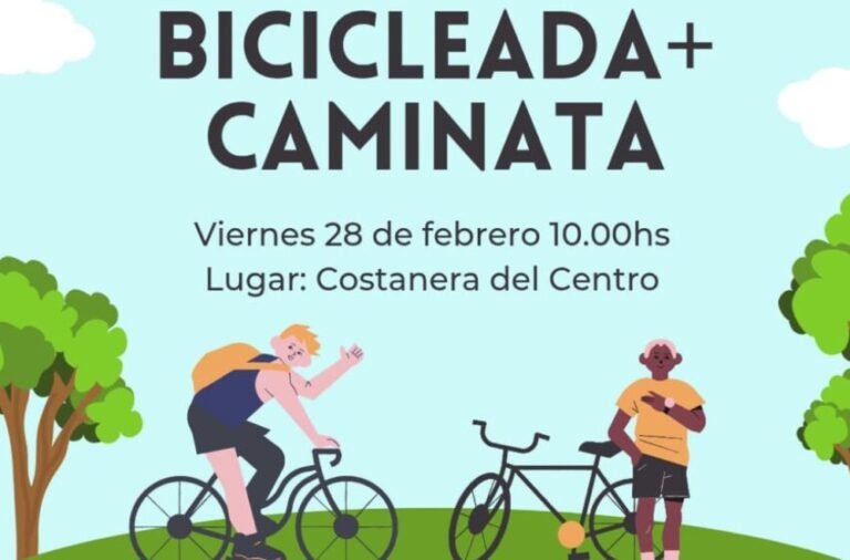 Este viernes realizarán una caminata y bicicleteada en la Costanera