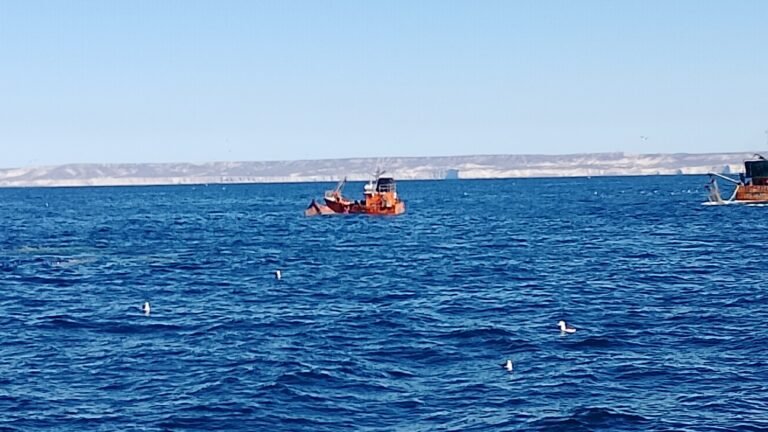 Se hundió un barco pesquero y debieron rescatar a sus tripulantes
