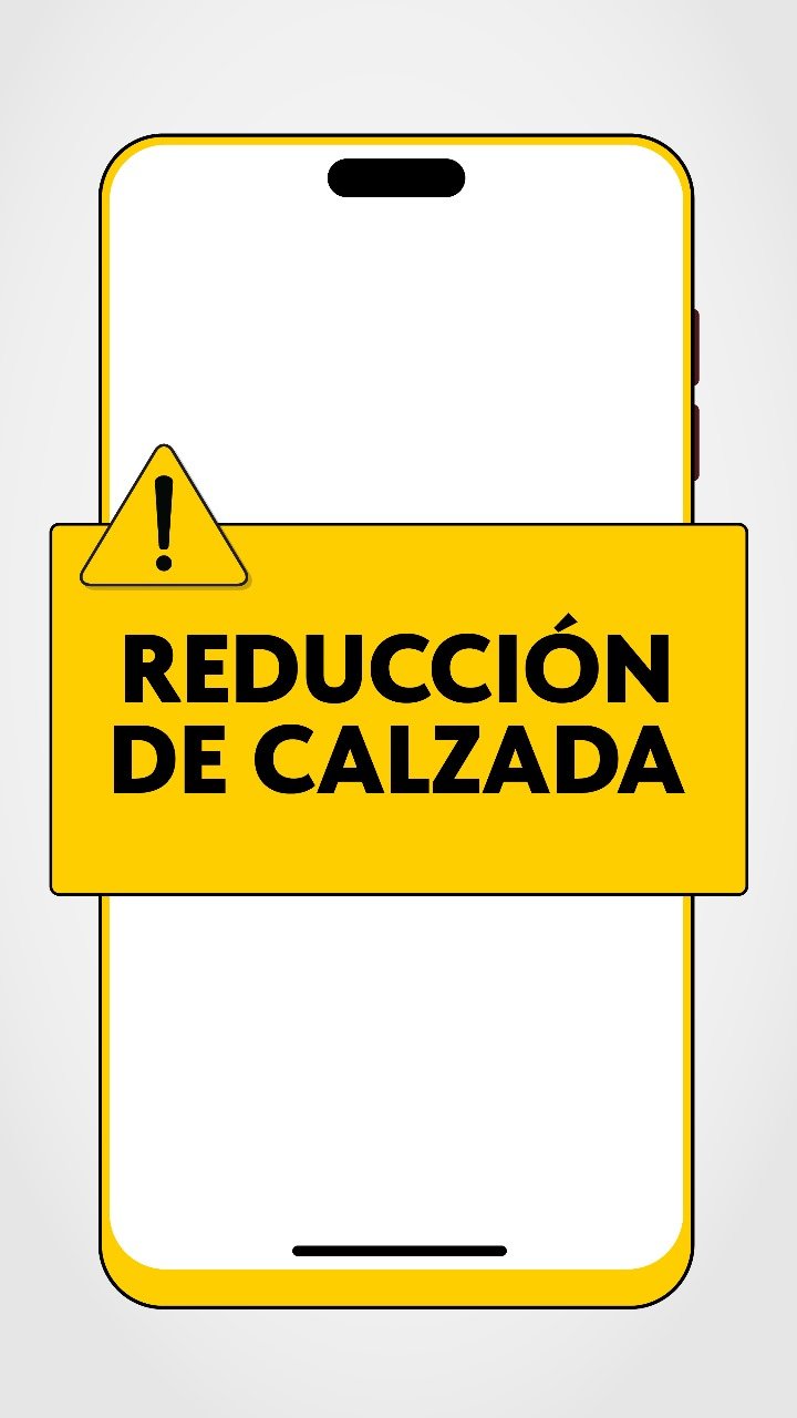 Reducción de calzada por tareas de saneamiento en Km. 3