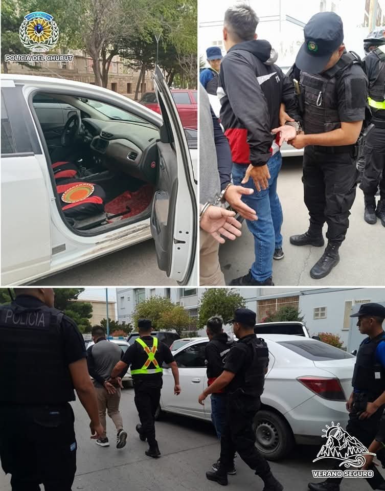 Intentaron robar una rueda de auxilio y terminaron detenidos