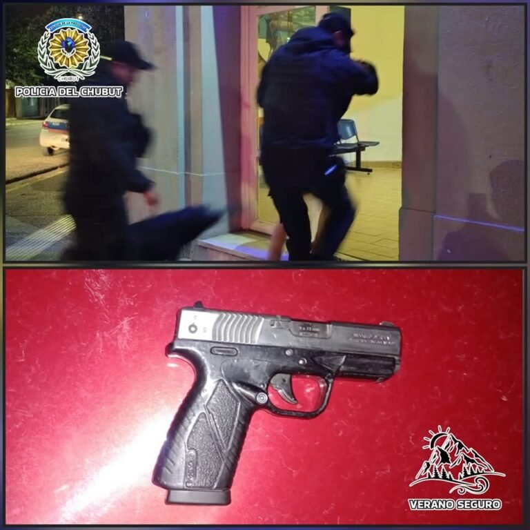 Lo vieron bajar de un auto con un arma y terminó detenido