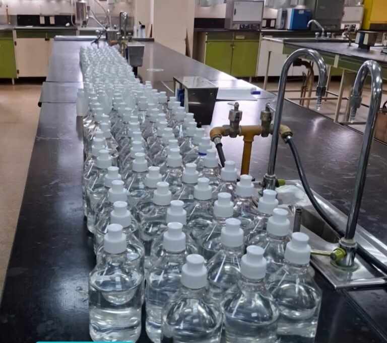 Produjeron 53 litros de alcohol para donar a Bahía Blanca