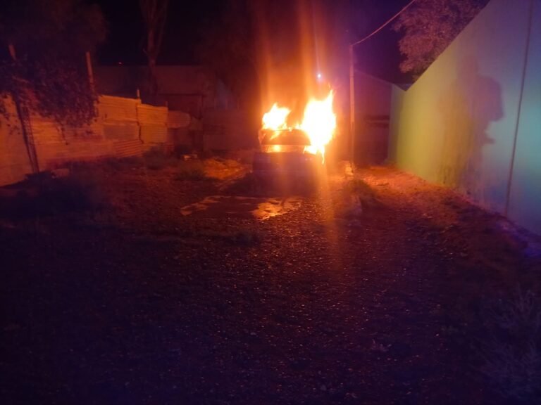 Incendio vehicular: un Fiat se redujo a cenizas