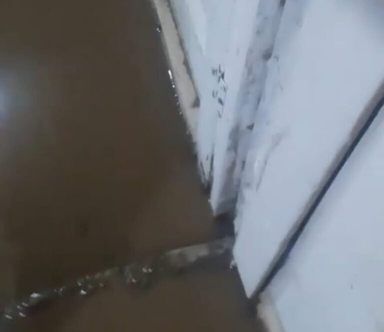 Una madre con sus tres hijos debieron autoevacuarse tras la lluvia