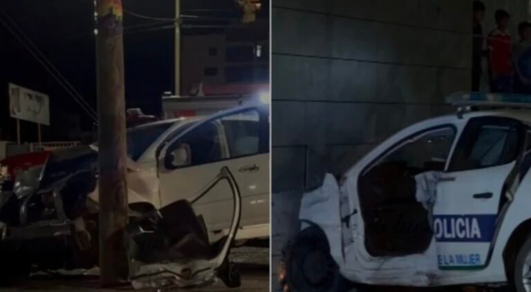 Un patrullero embistió a un vehículo particular y dejó cuatro heridos