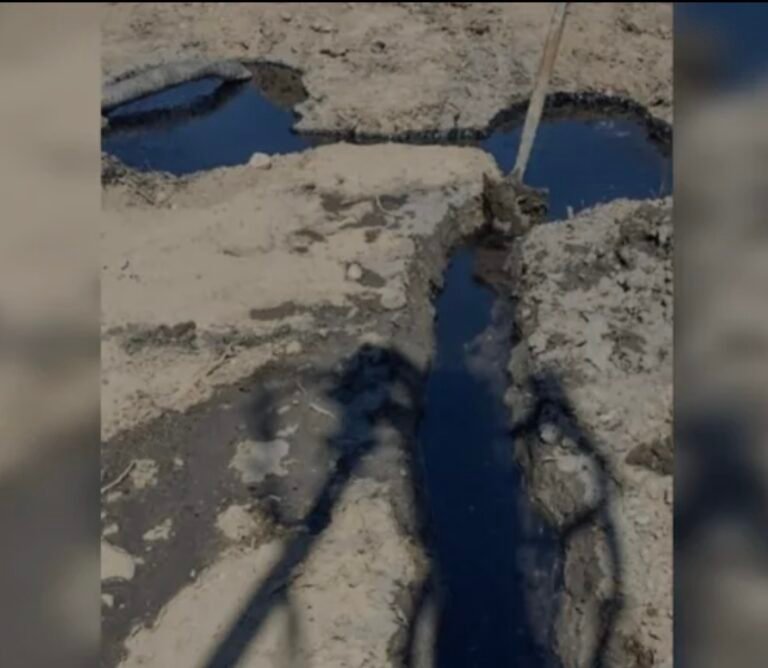 Perforaron en el patio de una escuela para sacar agua potable y salió petróleo