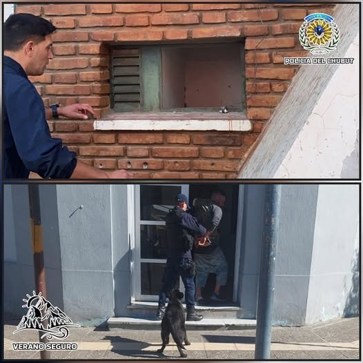 Intentó ingresar a un edificio por un ventiluz y quedó atascado