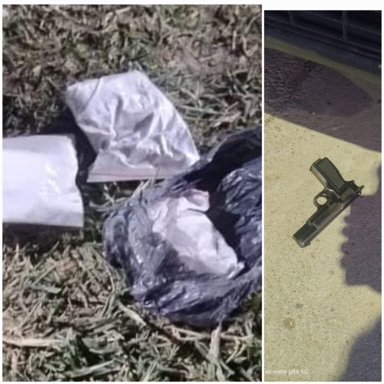 Quiso evadir un control, llevaba un arma y drogas