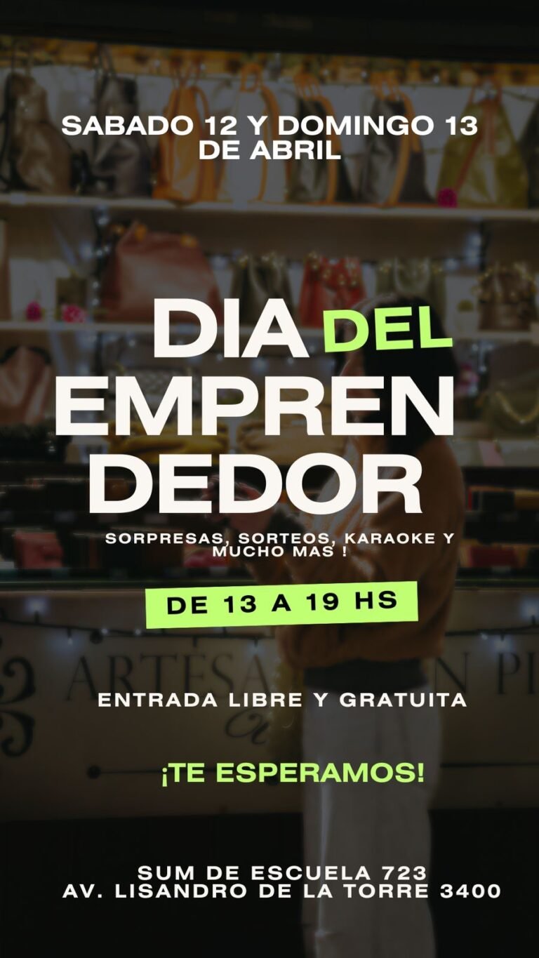 Este fin de semana realizarán una feria por el Día del Emprendedor