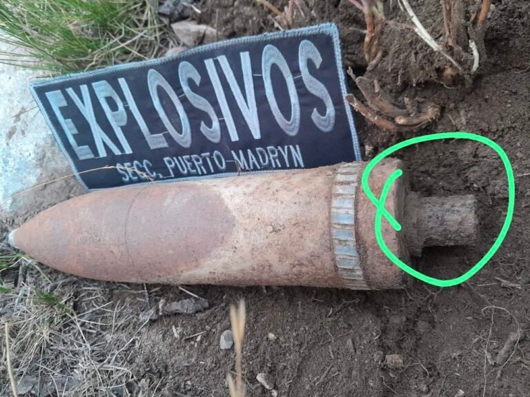 Encontraron un proyectil de artillería sin detonar