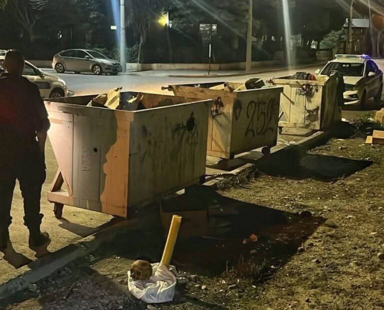 Encontraron un cráneo humano en un contenedor de basura
