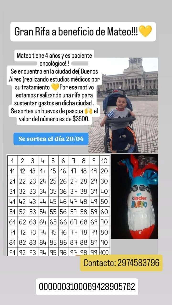 Mateo es paciente oncológico y necesita colaboración para solventar sus gastos médicos