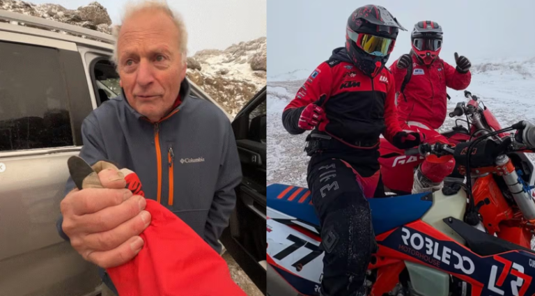 Héroes sobre ruedas: jóvenes rescataron a un hombre que caminó 7 kilómetros bajo la nieve en un cerro