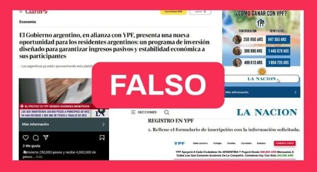 Advierten sobre estafas virtuales con acciones de YPF