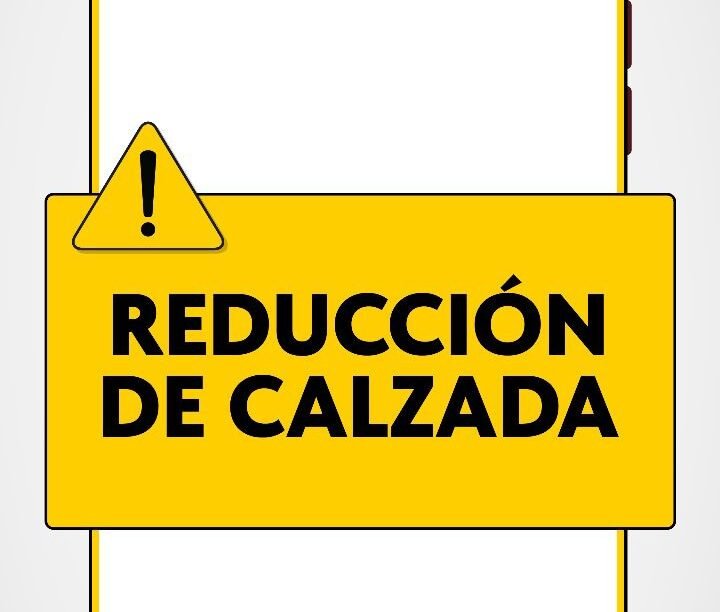 Reducción de calzada en Km. 4 por tareas de alumbrado público