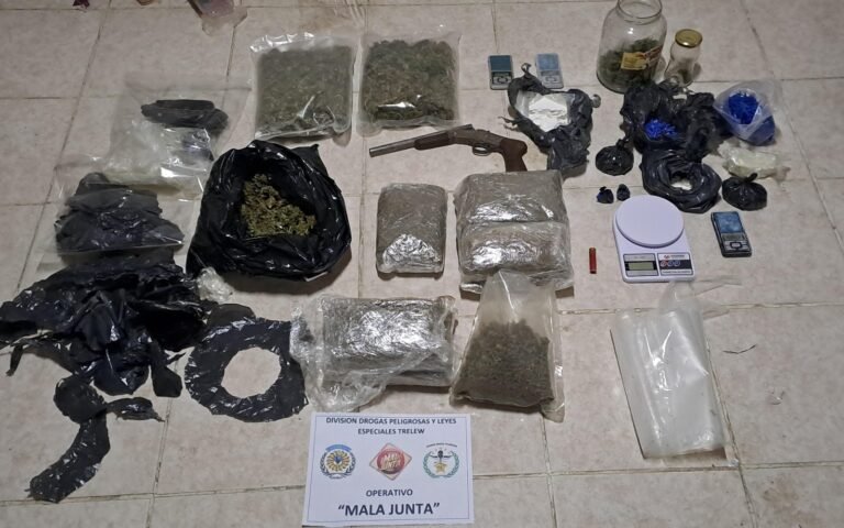 Desarticulan en Trelew una banda narco tras un megaoperativo