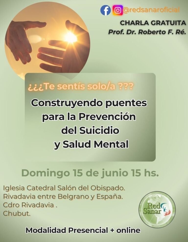 Invitan a la charla gratuita “Construyendo Puentes” sobre prevención del suicidio y salud mental