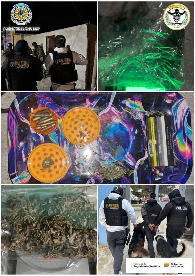 Vendía droga, tenía municiones en su casa y lo allanaron