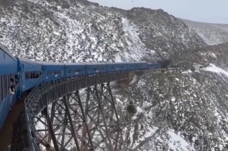 El Tren a las Nubes se tiñó de blanco: la experiencia inolvidable de los pasajeros bajo la nieve
