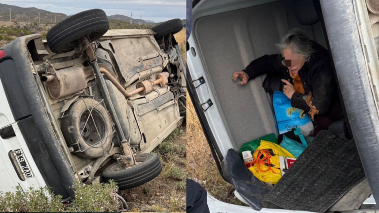 Volcó con su vehículo en la Ruta 39 y fue trasladada al hospital por prevención