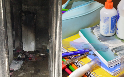 Tras el incendio de su casa, una niña necesita ayuda para volver a la escuela