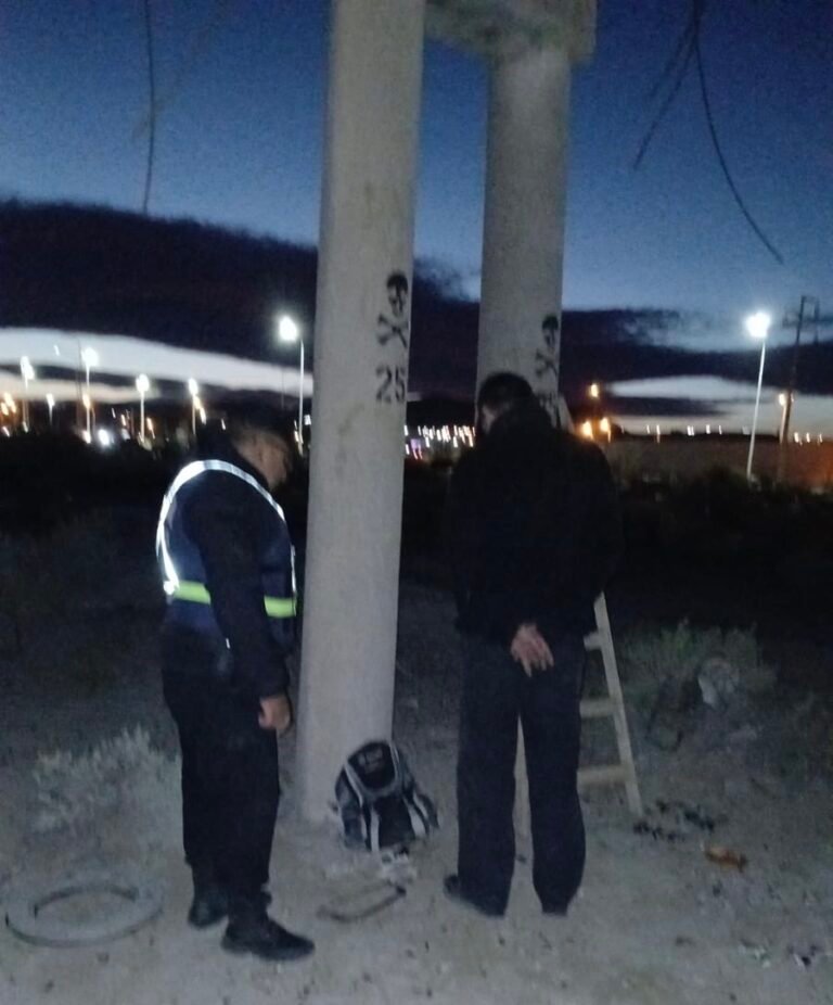 Fue sorprendido robando cables de una empresa en Km 5 y quedó detenido