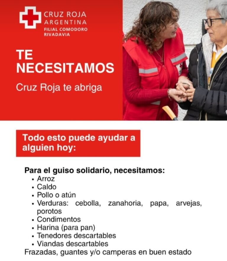 “Cruz Roja te abriga”: organizan una colecta solidaria para asistir a personas en situación de calle