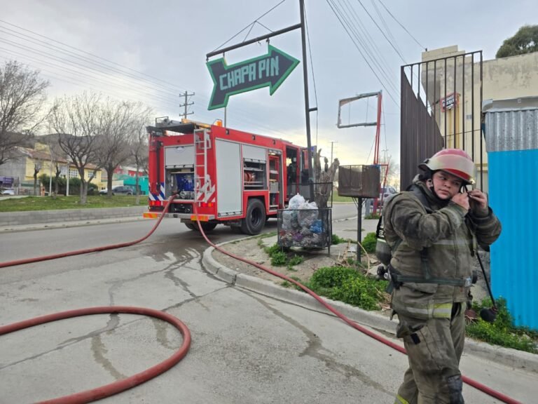Incendio en una vidriería: bomberos tuvieron que forzar una puerta para ingresar