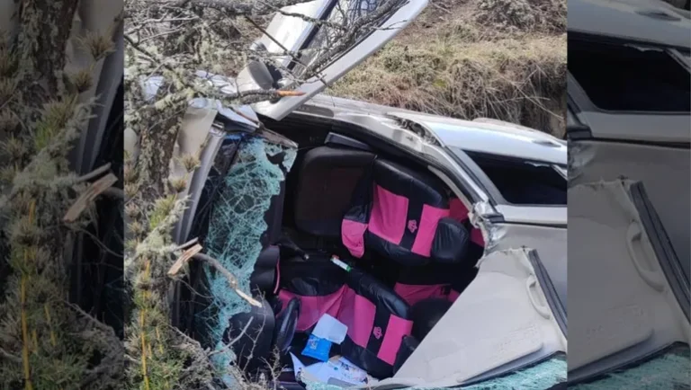 Rescataron a una mujer tras caer con el auto por un barranco en Ruta 40