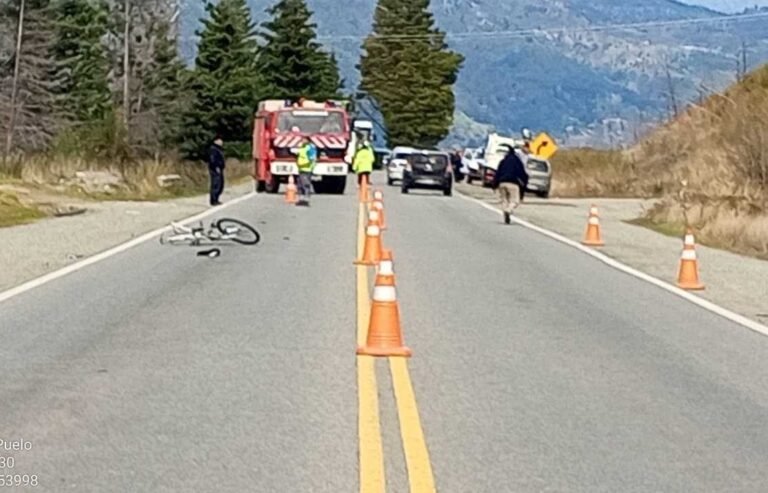 Grave accidente: una camioneta embistió a un ciclista en plena Ruta 40