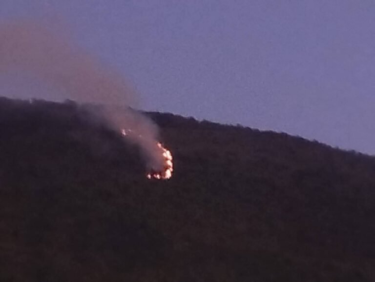 Una quema descontrolada causa un incendio forestal en el Cerro Montura