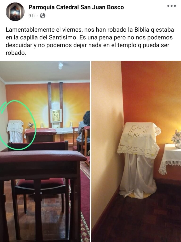 Robo en la Catedral: se llevaron la biblia