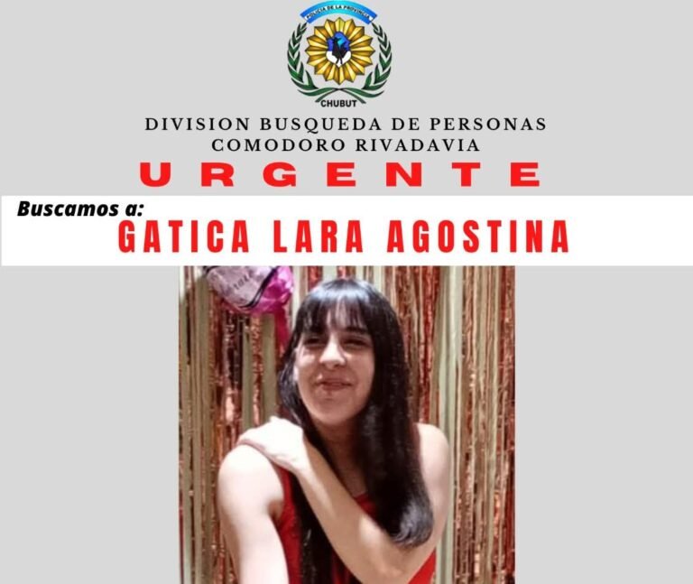 Buscan intensamente a Lara, una joven comodorense desaparecida en Mendoza