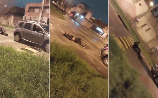 Vecinos ataron a una camioneta y arrastraron por la calle a un hombre acusado de haberle robado a una mujer