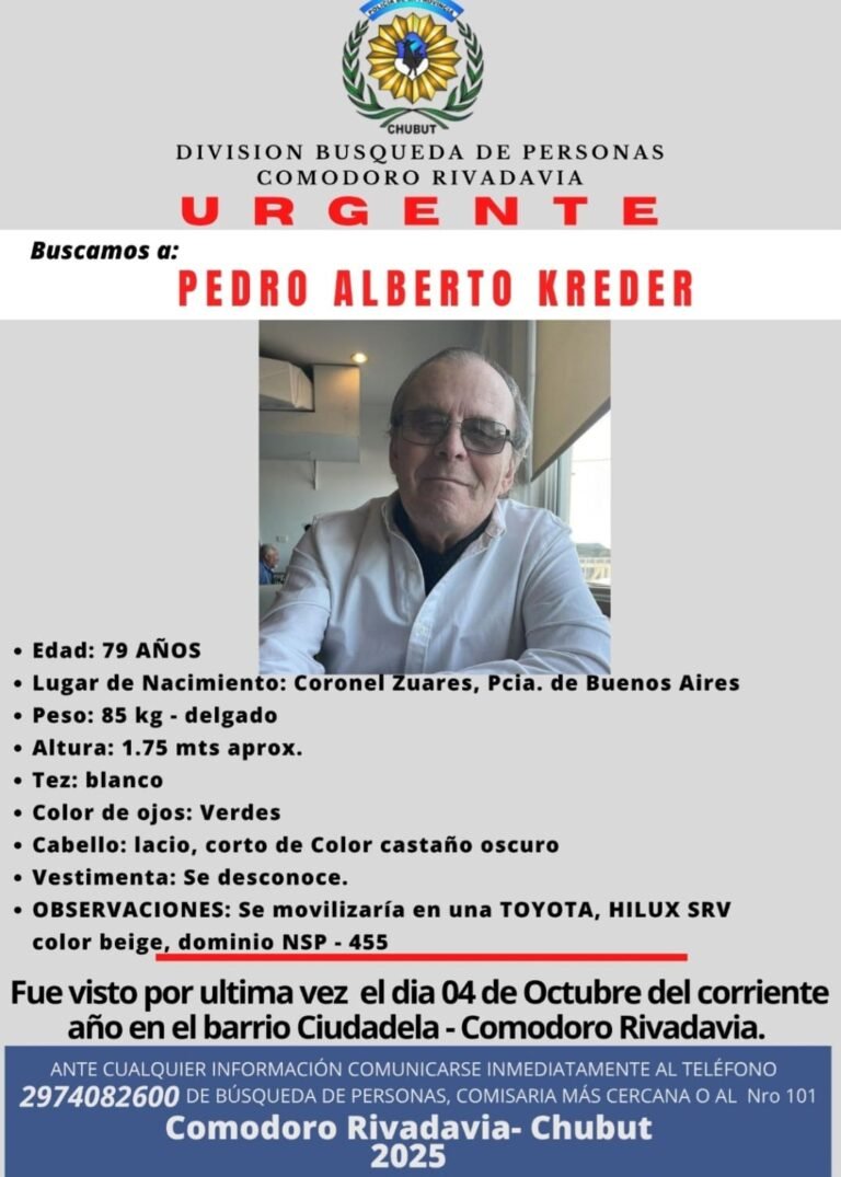 Buscan a Pedro, pareja de la mujer desaparecida: la Policía amplía el operativo a Camarones