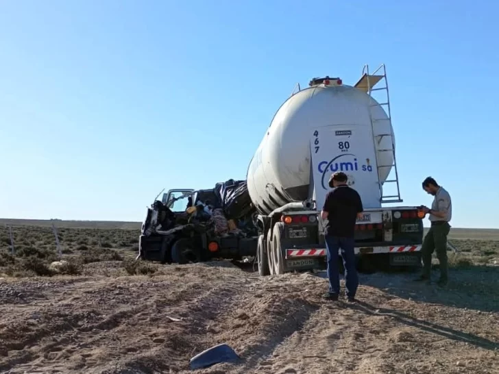 Fatal accidente en Ruta 3: un choque frontal entre camiones dejó un conductor muerto y otro herido