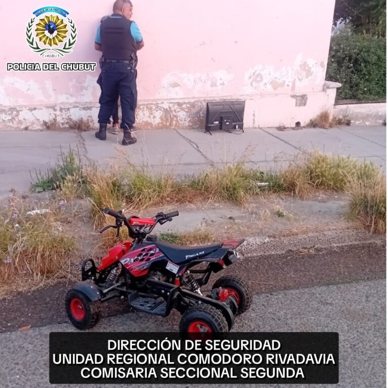 Dos sujetos detenidos tras huir con un cuatriciclo y un televisor robados de una casa