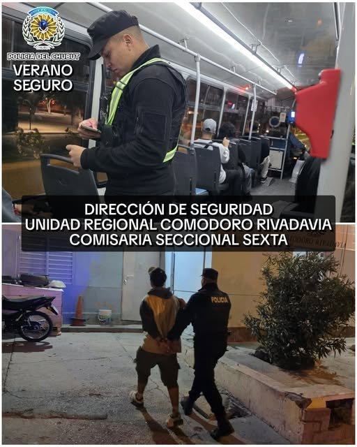 Operativo nocturno: estaba prófugo y lo atraparon a bordo de un colectivo