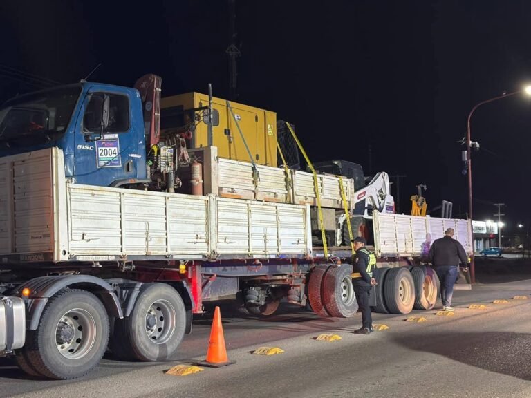 Un control nocturno terminó con el secuestro de un camión con material de yacimientos