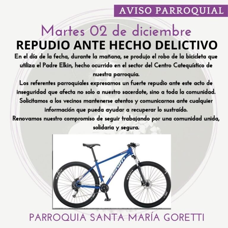 Indignación por el robo de la bicicleta del padre Elkin: piden ayuda para recuperarla