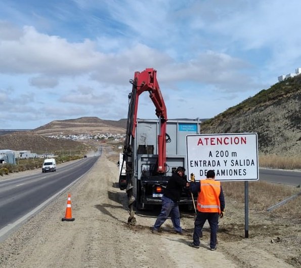 Vialidad Nacional reforzó el señalamiento vial en rutas nacionales de Chubut