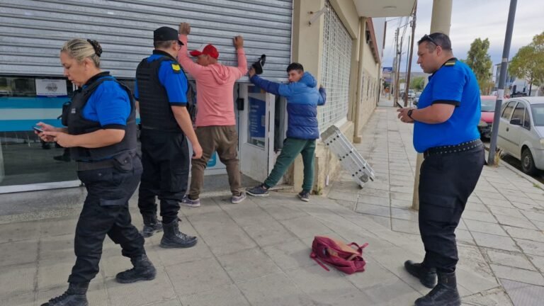 No llegaron lejos: los atraparon con la escalera robada a pocos metros del lugar
