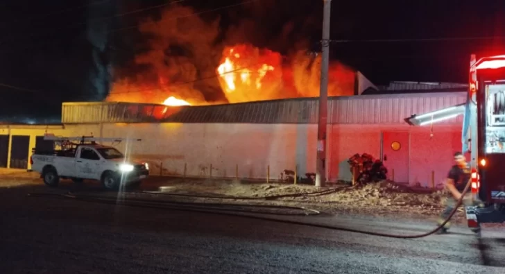 Preocupación por un feroz incendio en una pesquera de Puerto Madryn