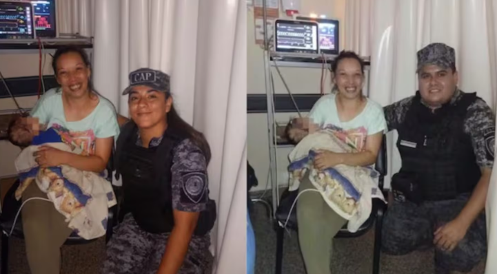 Policías salvaron la vida de un bebé de dos meses que se estaba ahogando