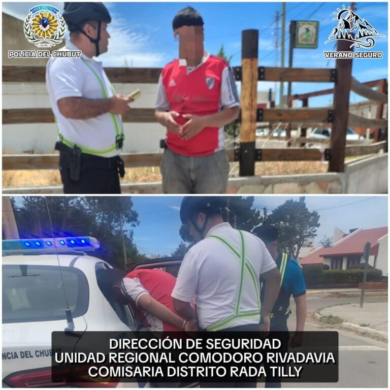 Circulaba por Rada Tilly, lo identificaron y era buscado por la Justicia