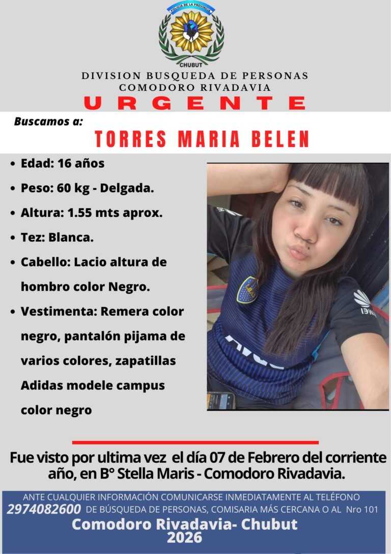 Alerta por una joven de 16 años desaparecida: fue vista por última vez en el barrio Stella Maris