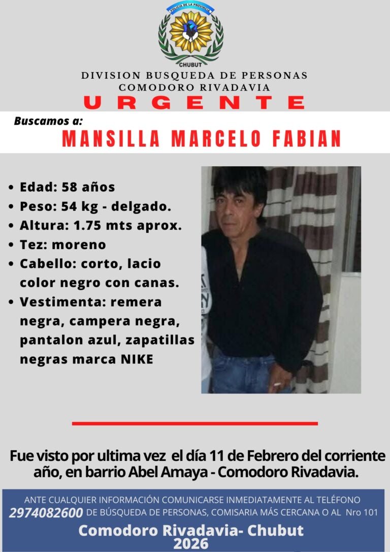 Desesperada búsqueda de un hombre de 58 años visto por última vez en el barrio Abel Amaya