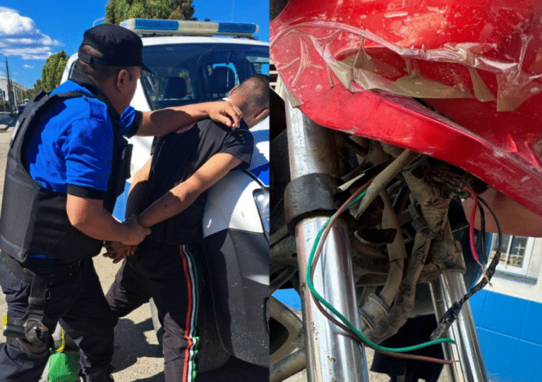Intentó robar una moto, dañó el arranque y fue detenido a pocos metros del lugar