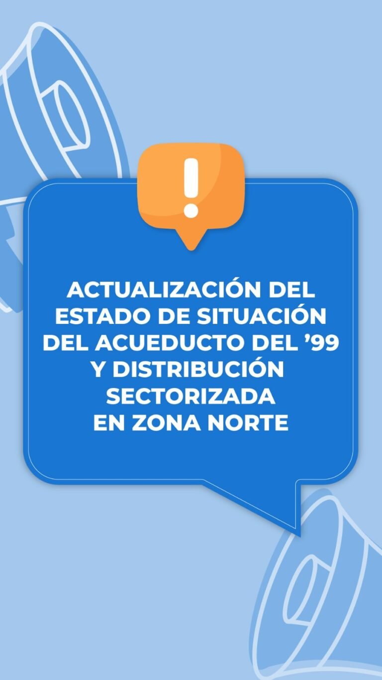 Comenzó el abastecimiento de agua por sectores también en Zona Norte