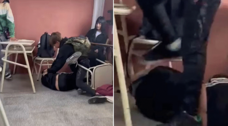 Violencia escolar: un alumno le dio patadas en la cabeza a un compañero tras una discusión por un banco
